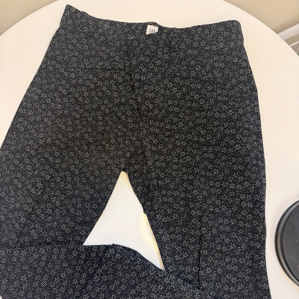 Gap Women’s Skinny Ankle Black And White Printed Dress Pants